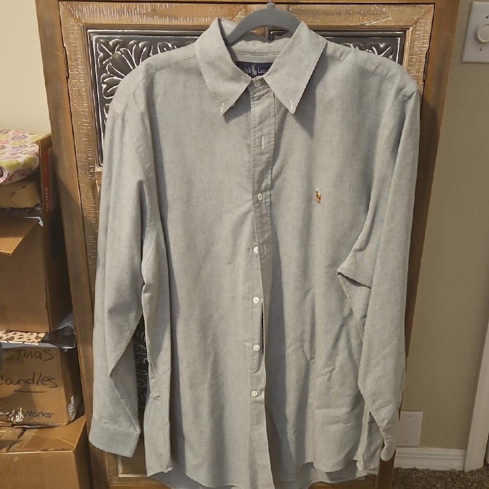 Ralph Lauren Men's Gray Button-Up Shirt